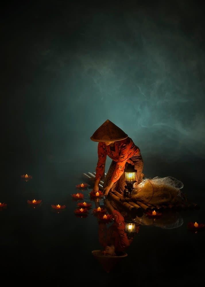 Traditional Lantern Ceremony by octavandy — canvas wall art