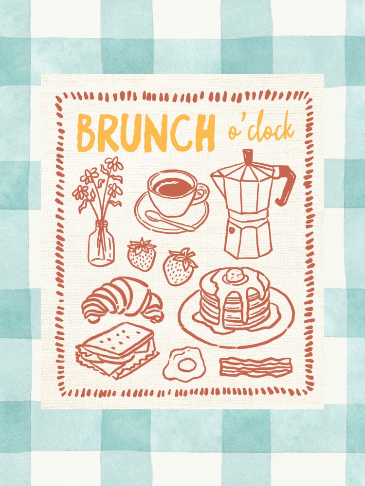Brunch O'Clock Delight by Jolly and Dash — canvas wall art