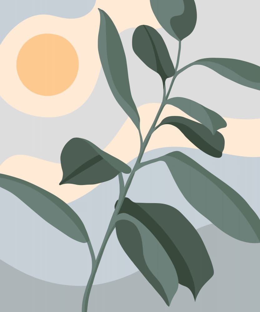 Sunny Botanical Abstract by Kristian Gallagher — canvas wall art