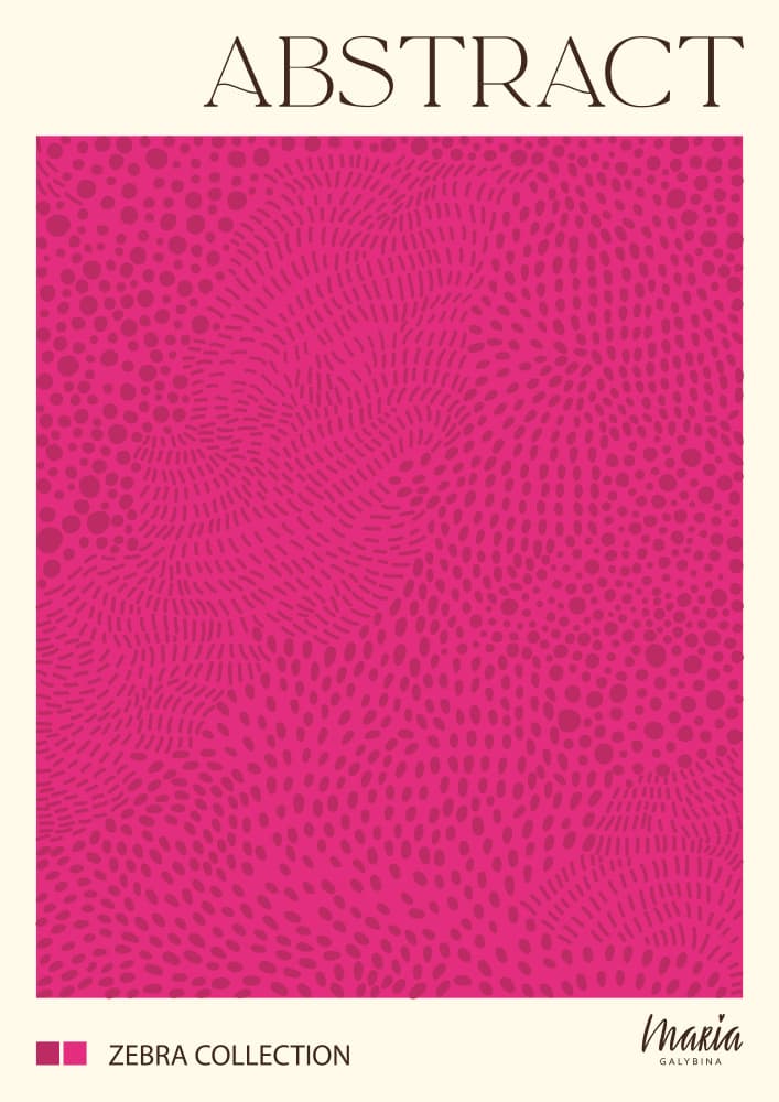 Vibrant Magenta Zebra by Maria Galybina — canvas wall art