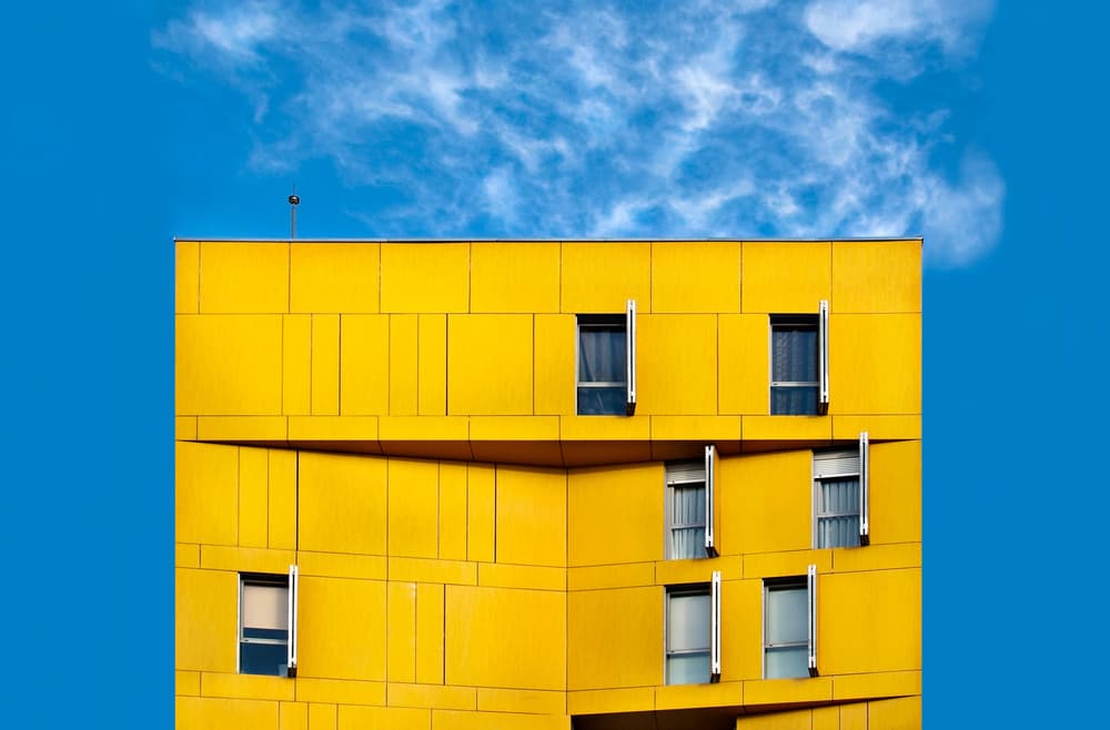 Vibrant Yellow Architecture by Carlos Pardo — canvas wall art