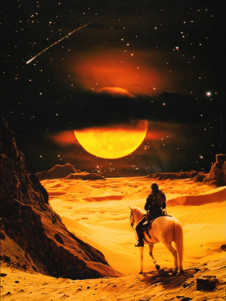 Western Space Adventure by Taudalpoi — canvas wall art