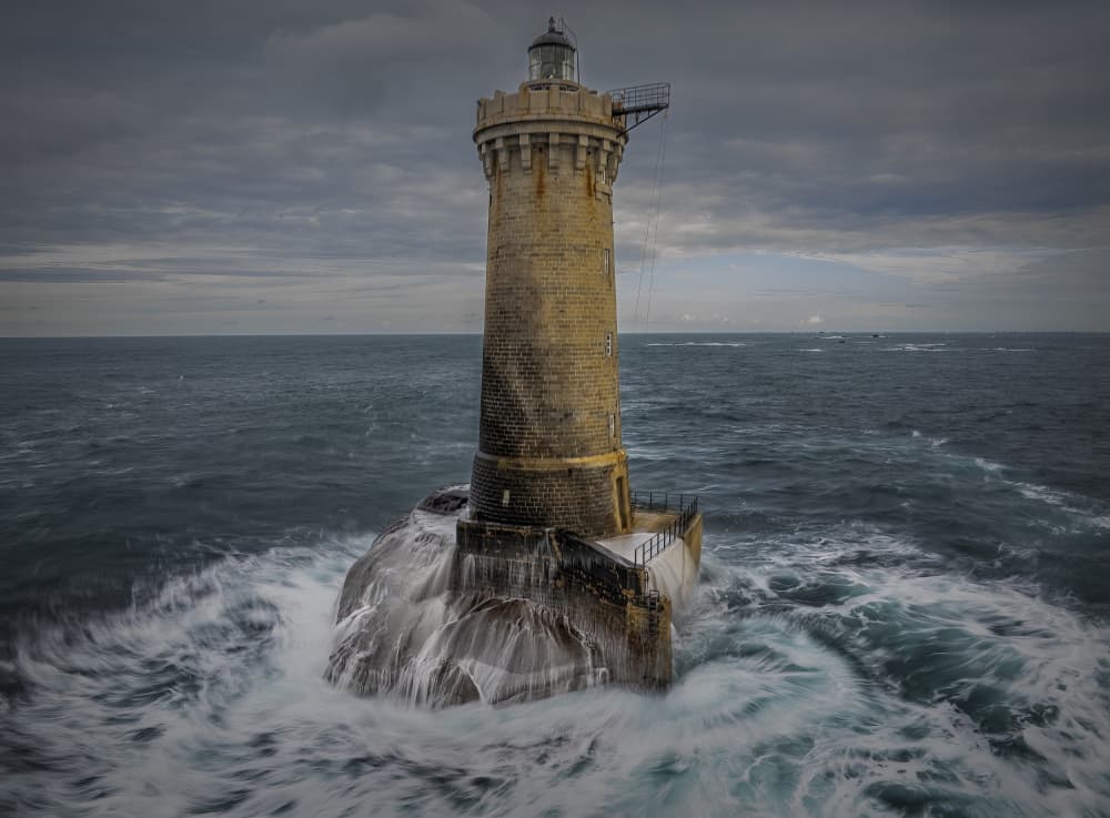 Stormy Ocean Lighthouse by Raimondo Restelli — canvas wall art