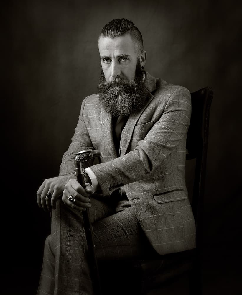 Dapper Man With Cane by Hugh Wilkinson — canvas wall art