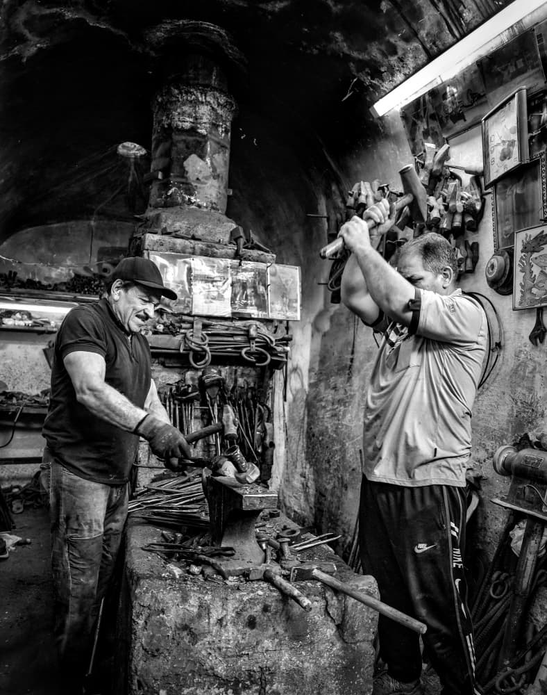 Forging Metal Strength by Bashar Alsofey — canvas wall art