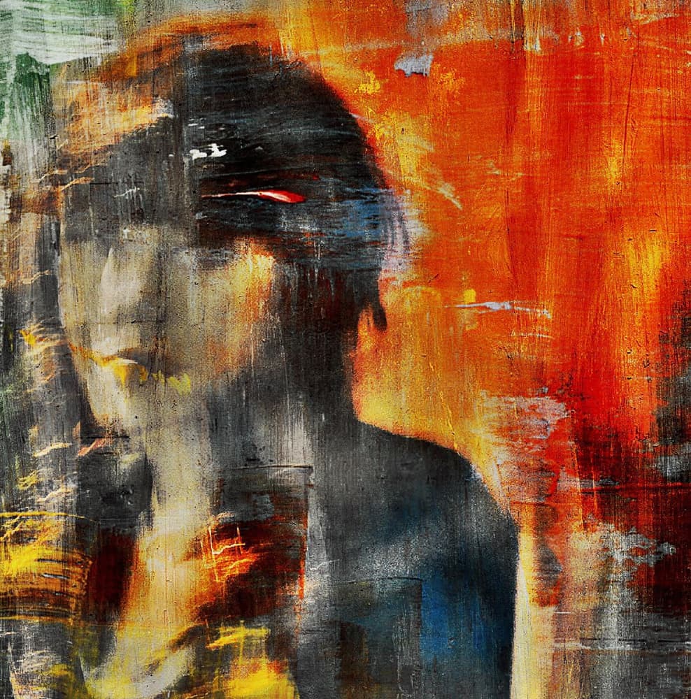 Emotional Abstract Figure by Dalibor Davidovic — canvas wall art
