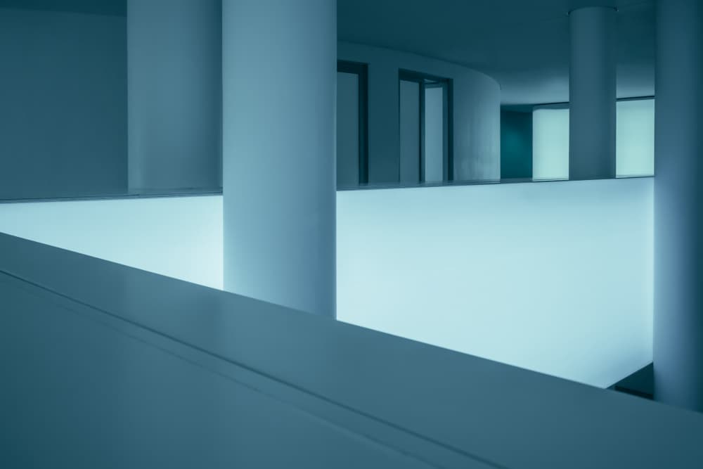 Serene Modern Interior by Heike Wolters-Wrase — canvas wall art