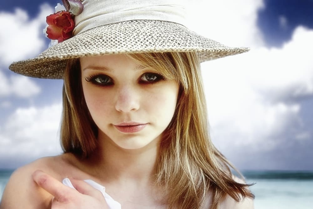Straw Hat Summer Day by kenp — canvas wall art