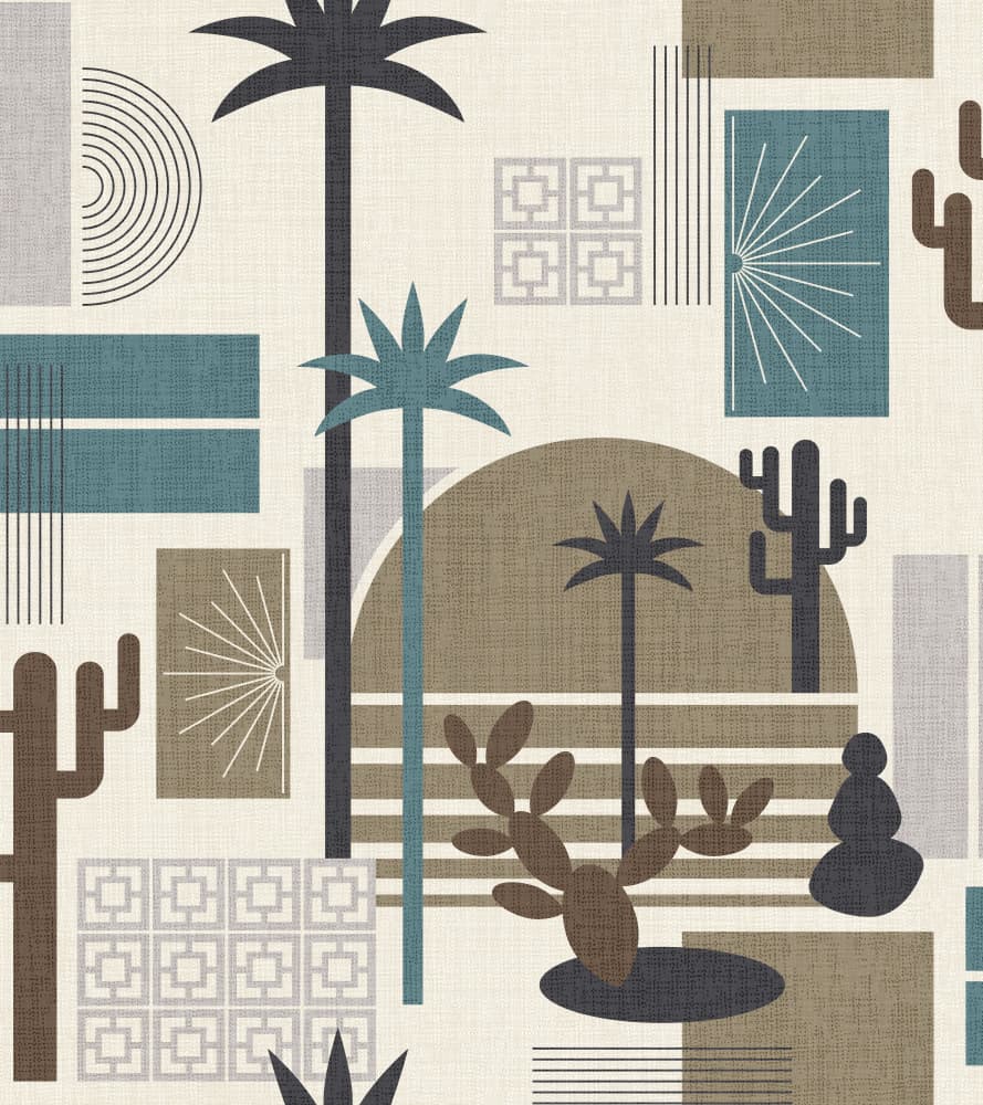 Mid-Century Desert Oasis by Alexandra Weise — canvas wall art