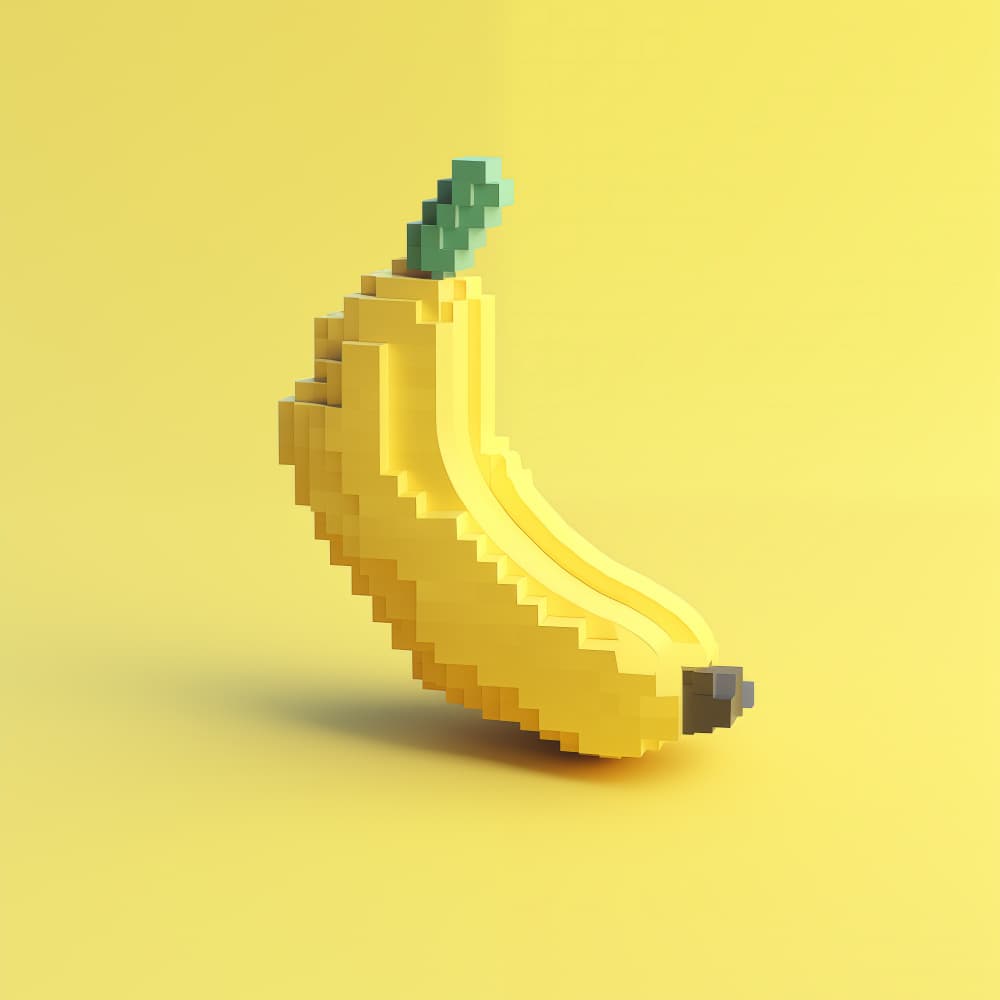 Yellow Pixel Banana