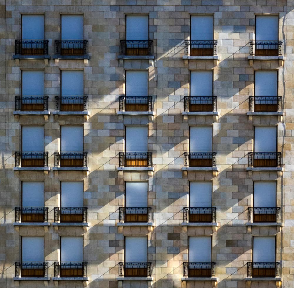 Urban Geometry Shadows by Jef Van den Houte — canvas wall art