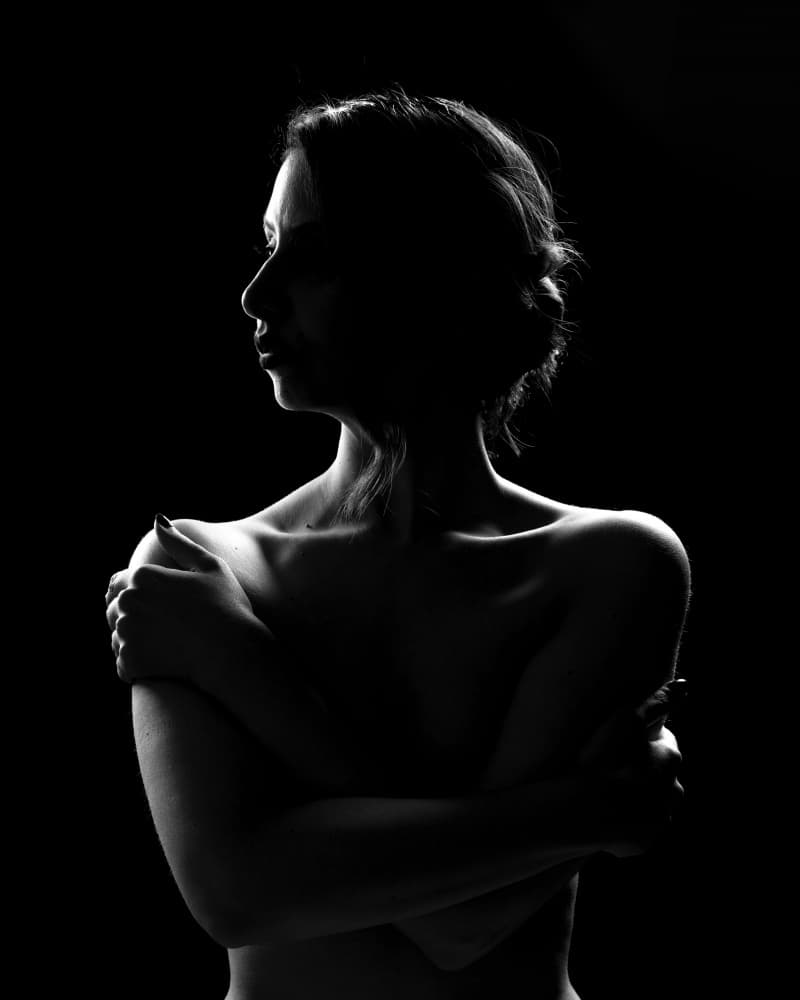 Mysterious Female Profile by Deming W — canvas wall art