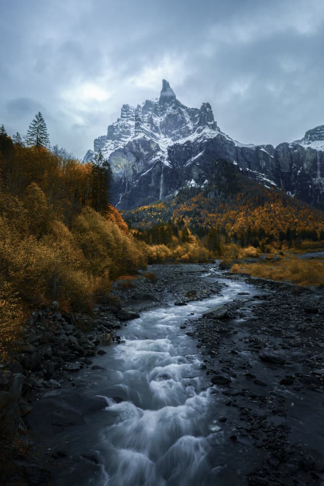 Autumn Mountain Stream by Chuan Chen APA — canvas wall art