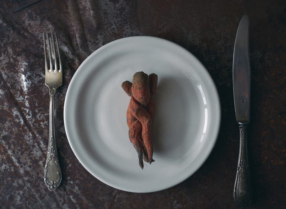 Twisted Carrot Still Life by Karina Aleksandrova — canvas wall art