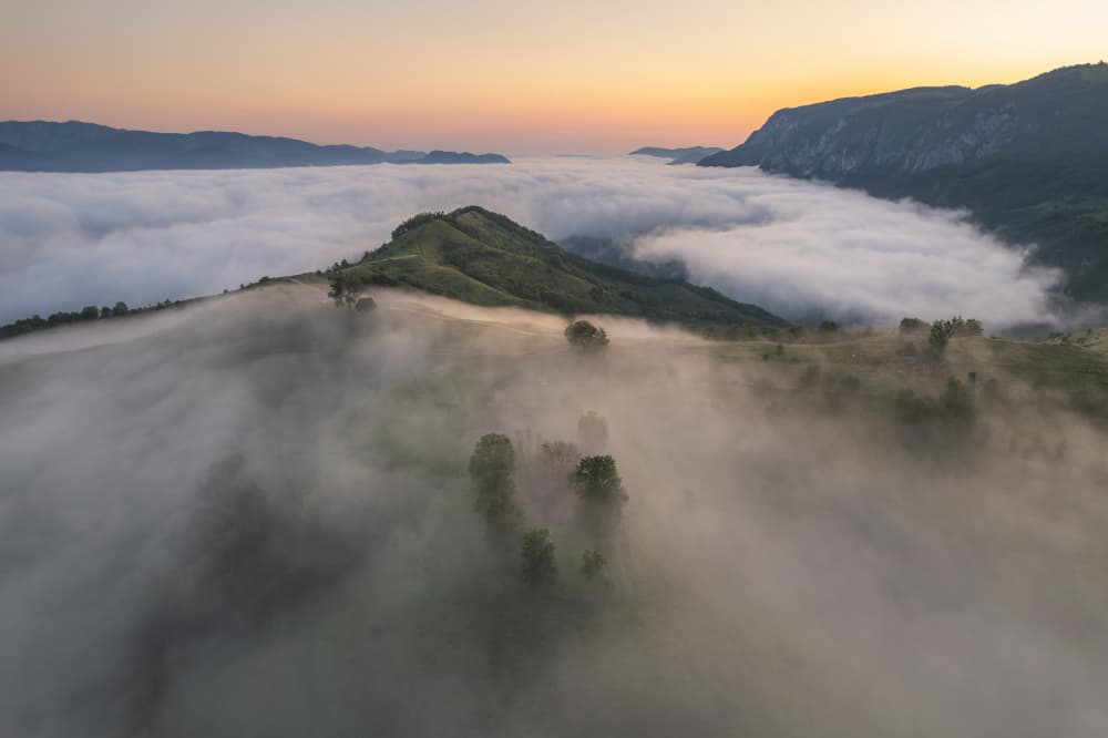 Misty Mountain Sunrise by Alexandru Ionut Coman — canvas wall art