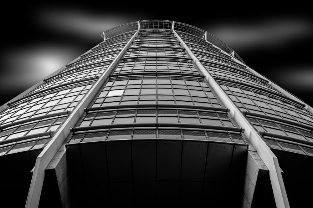Modern Skyscraper Perspective by Jean Vandijck — canvas wall art