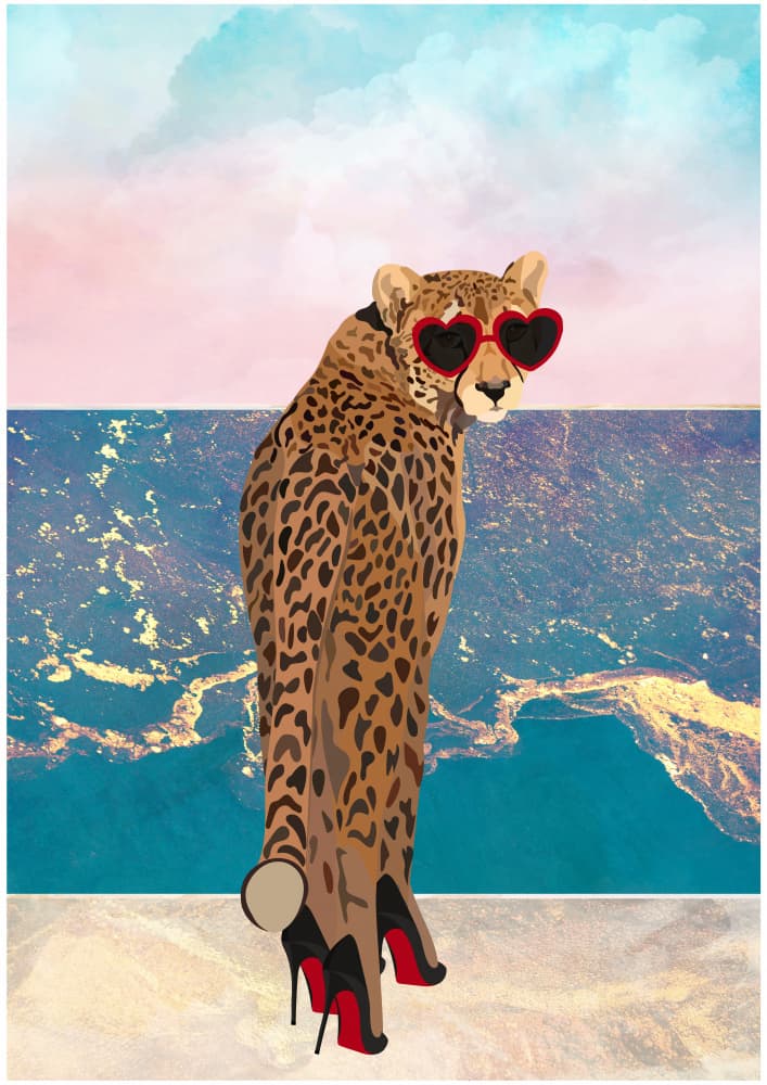 Chic Cheetah Heels by Sarah Manovski — canvas wall art