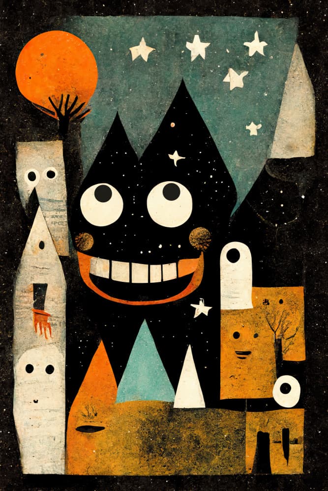Whimsical Nightscape by Treechild — canvas wall art