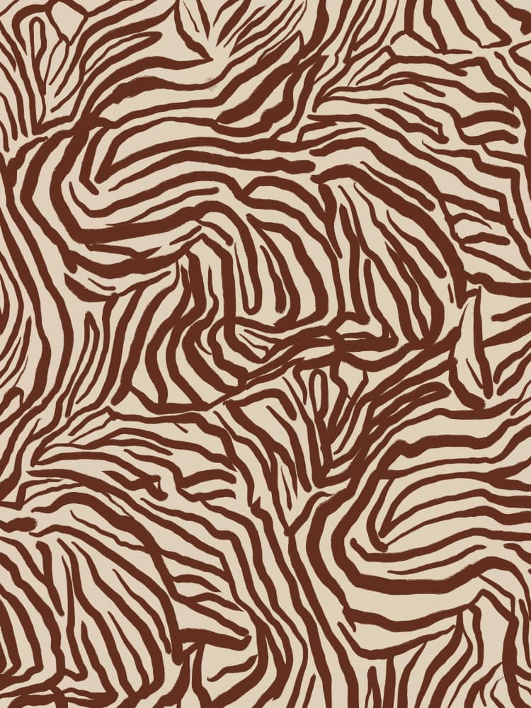 Earthy Zebra Pattern by Little Dean — canvas wall art