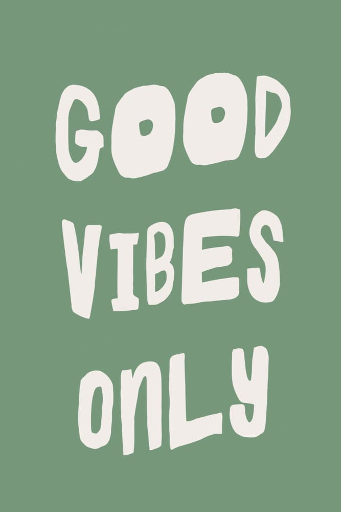 Goodvibesonly(green) by Treechild — canvas wall art