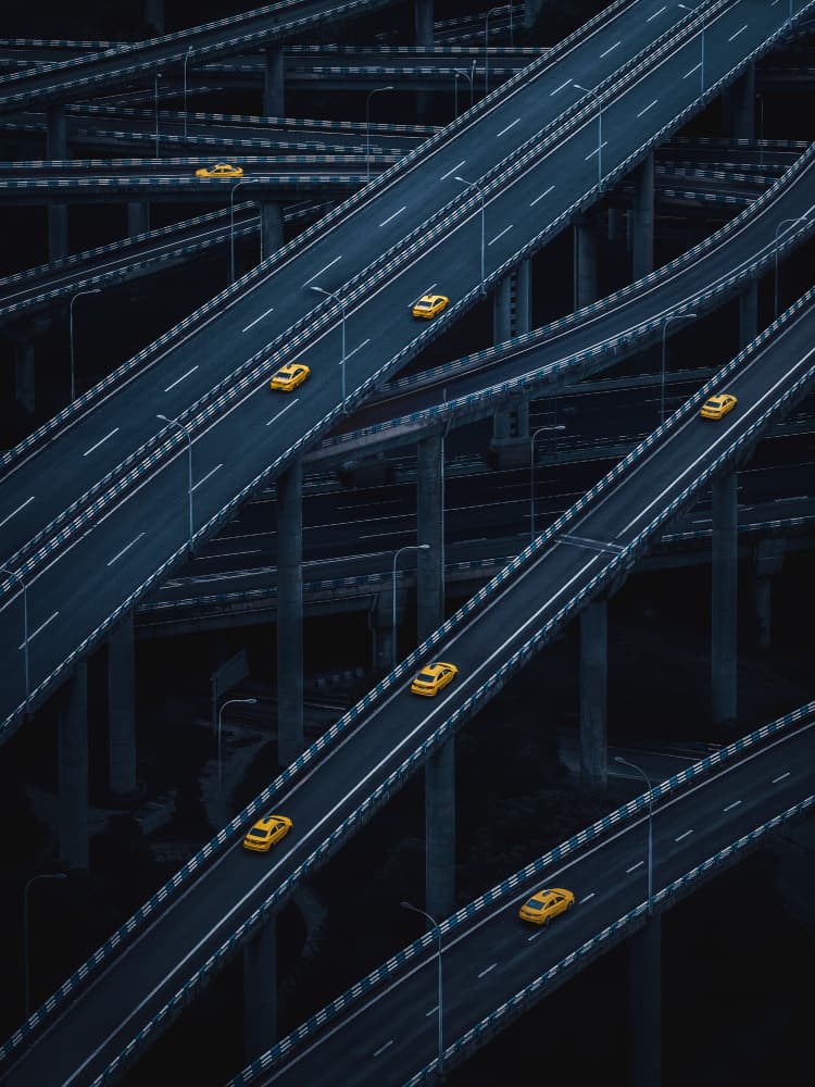 Urban Highway Maze by Nichole Chen — canvas wall art