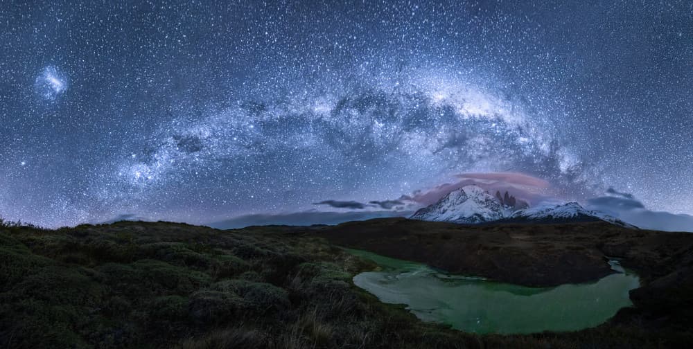 Milky Way Mountain Lake by Yanny Liu — canvas wall art