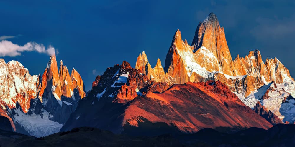 Patagonian Mountain Glow by Phil Green — canvas wall art