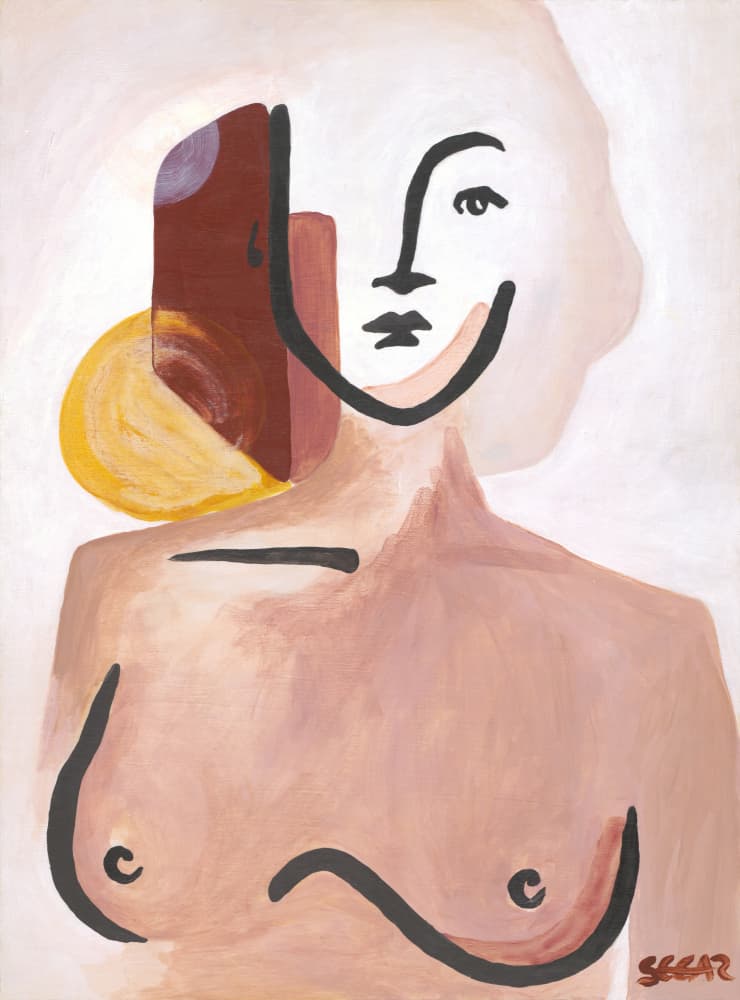 Serene Abstract Woman by Angela Seear — canvas wall art