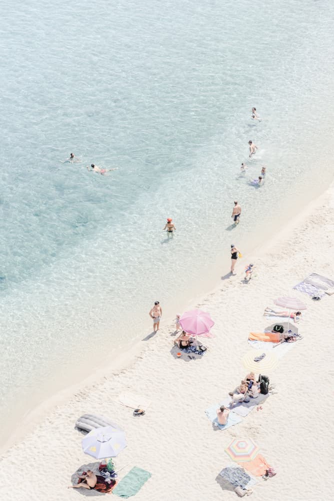 Aerial Beach Day by Photolovers — canvas wall art
