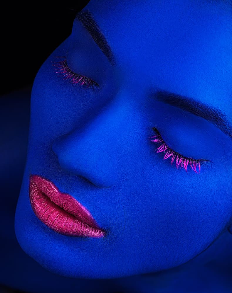 Neon Blue Beauty by James Mahfuz — canvas wall art
