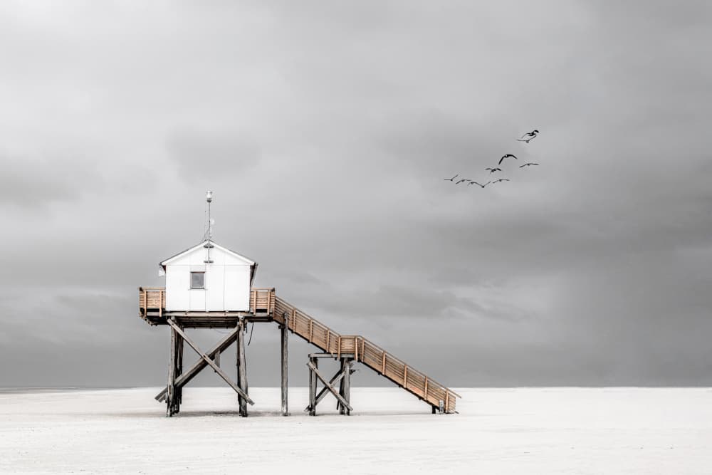 Solitary Stilt House by Rolf Endermann — canvas wall art