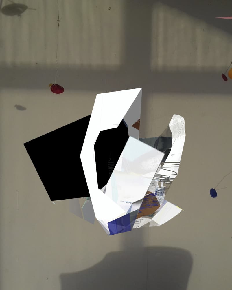Floating Geometric Sculpture by Stefan Fransson — canvas wall art