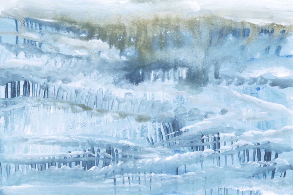 Icy Blue Landscape by cartissi — canvas wall art