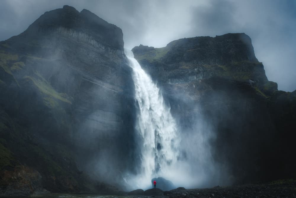 Epic Mountain Waterfall by Ionut Petrea — canvas wall art