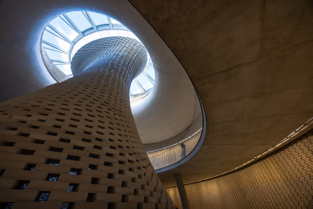 Modern Architectural Spiral by Azriel Yakubovitch — canvas wall art