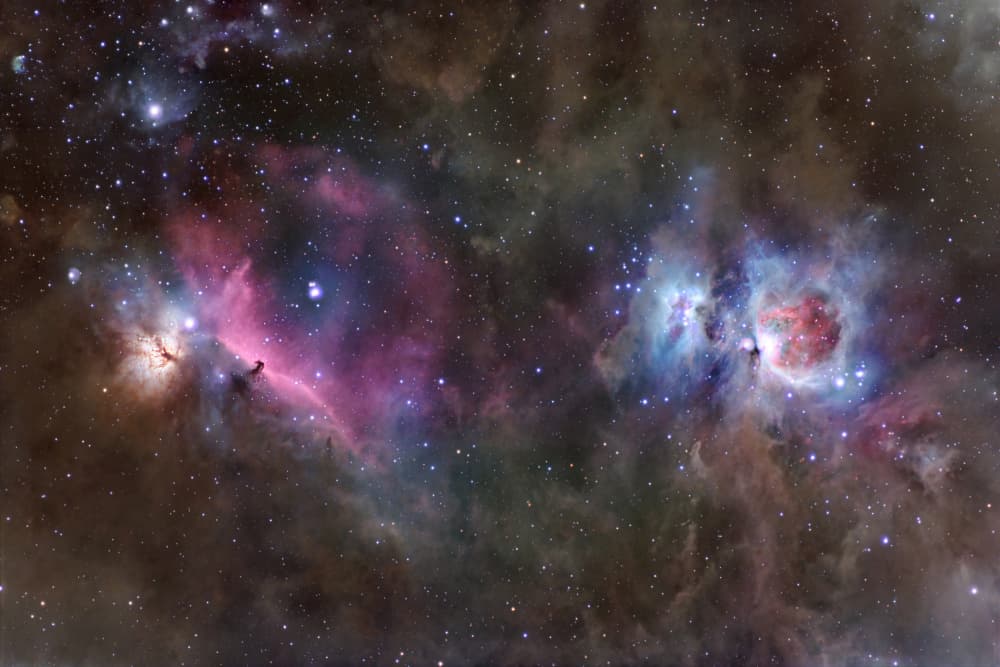 Colorful Cosmic Nebulae by Jose Maria D. Barba — canvas wall art
