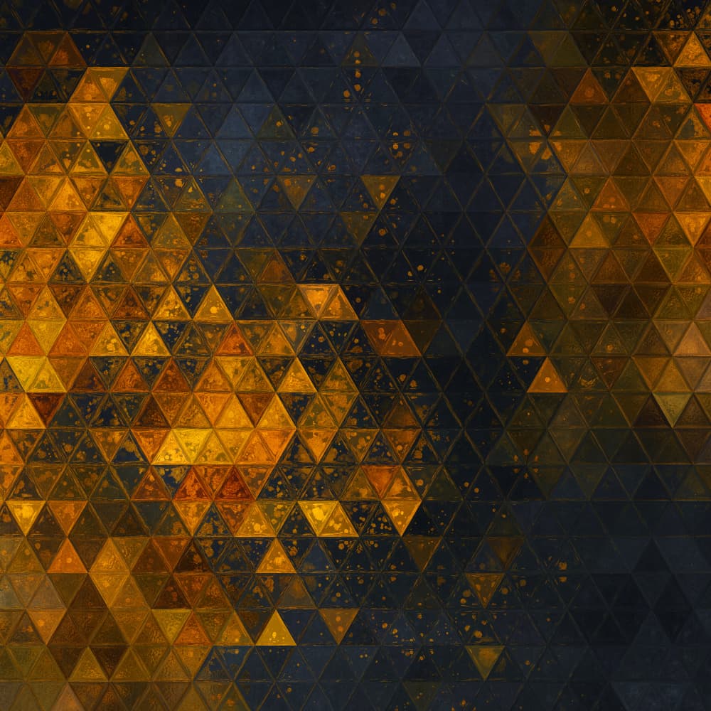 Sparkling Golden Geometry by Justyna Jaszke — canvas wall art