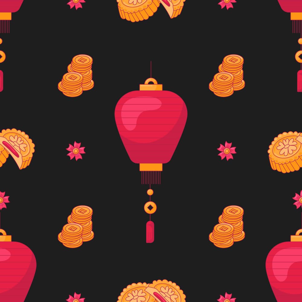 Chinese Festival Pattern by Marika Barsrsind — canvas wall art