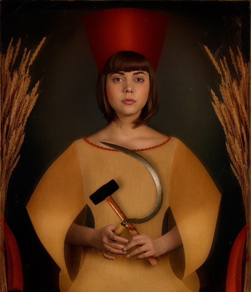 Soviet Symbolism Portrait by Svetlana Melik-Nubarova — canvas wall art