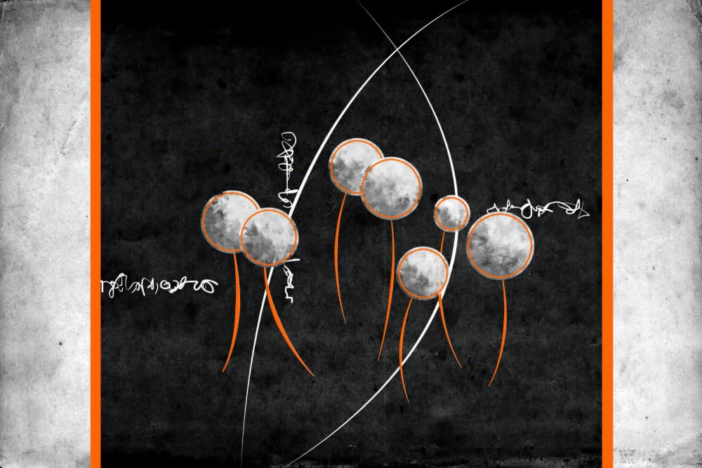 Abstract Moonlight Dandelions by Rafal Kulik — canvas wall art