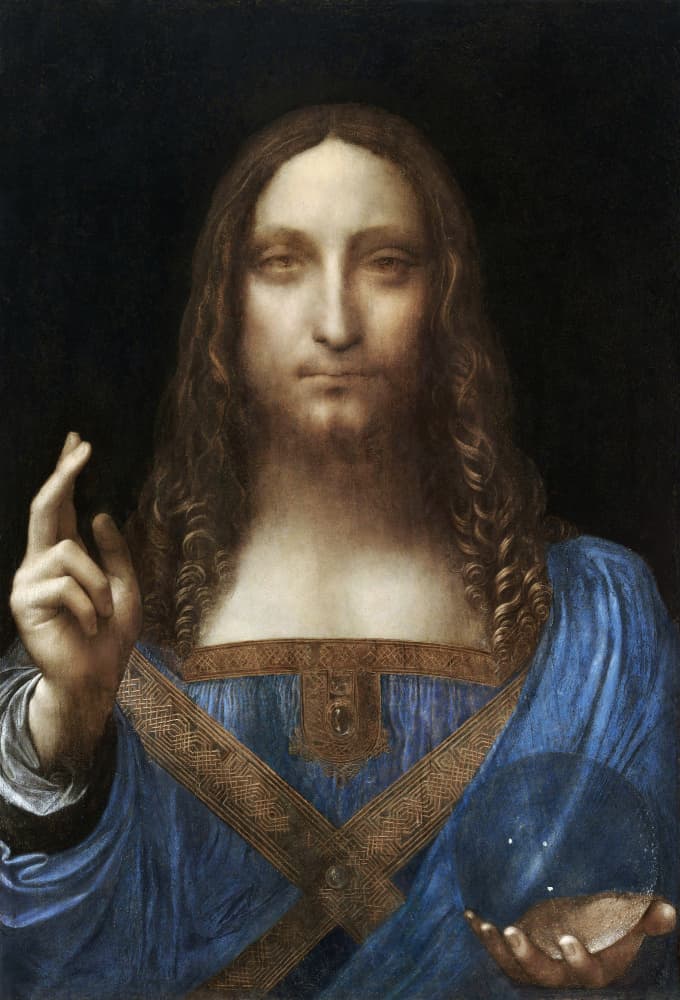 Salvator Mundi (circa 1500) by Leonardo da Vinci — canvas wall art