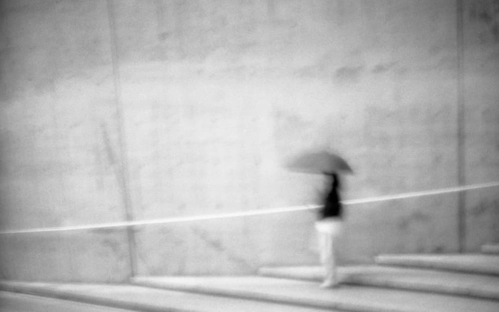 Solitary Umbrella Walk by Parole Kim — canvas wall art