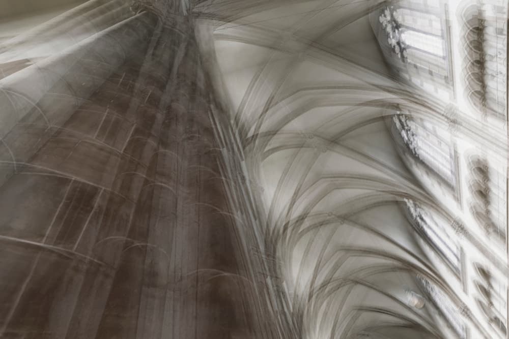 Ethereal Cathedral Arches by Roswitha Schleicher-Schwarz — canvas wall art