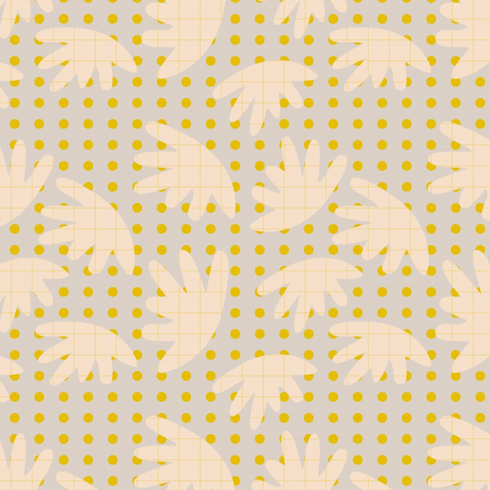 Yellow Organic Shapes Grid by Dina Dankers — canvas wall art