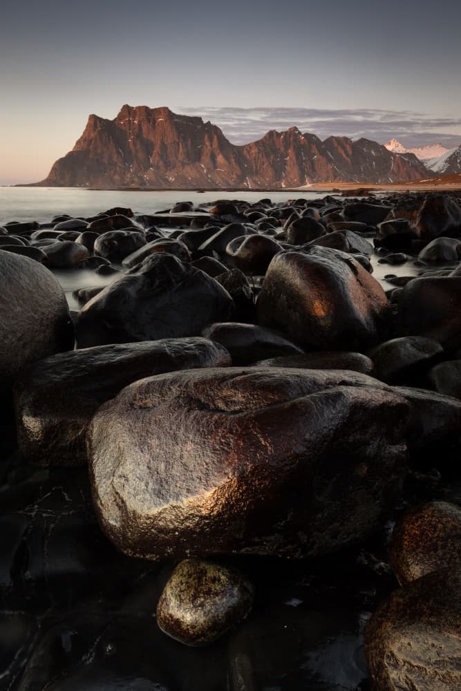 Coastal Mountain Twilight by Dan Mirica — canvas wall art