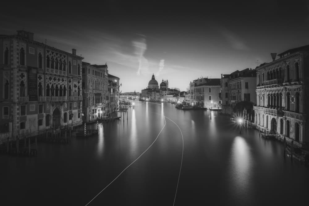Venice Grand Canal Night by Thomas de Franzoni — canvas wall art