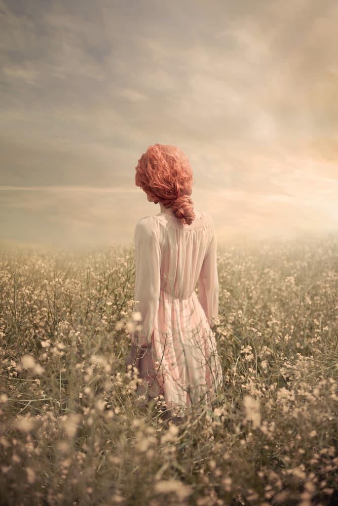 Woman in Dreamy Field by Ildiko Neer — canvas wall art