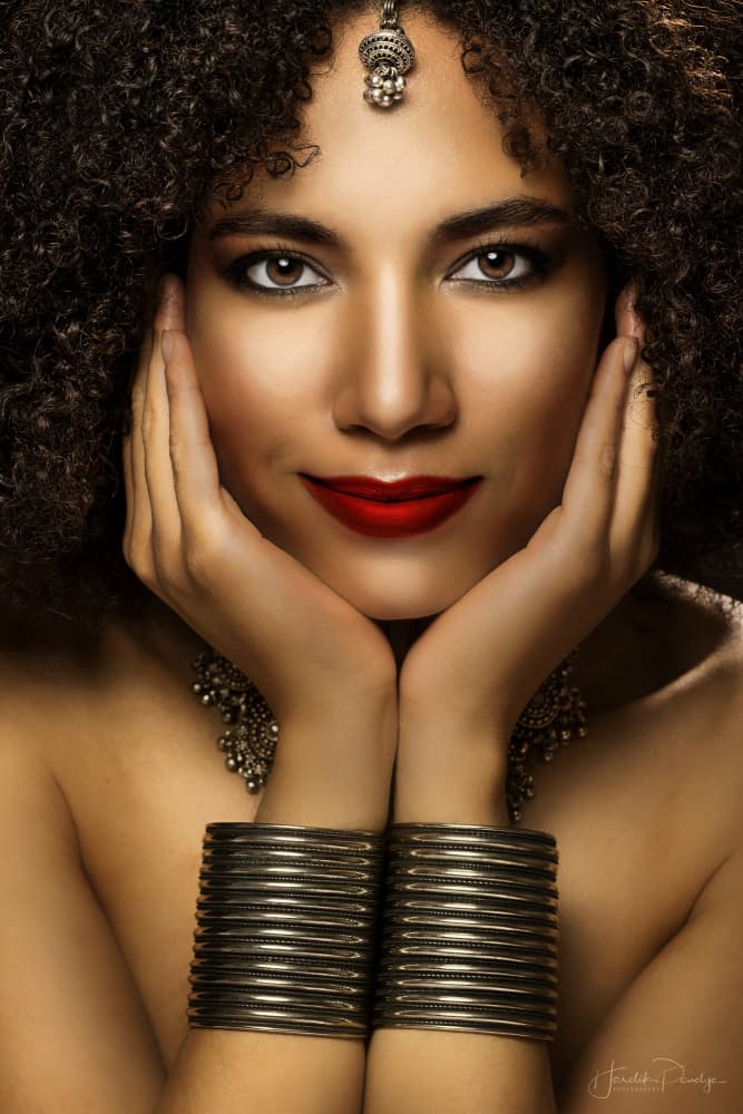 Exotic Beauty Portrait by Hardik Pandya — canvas wall art