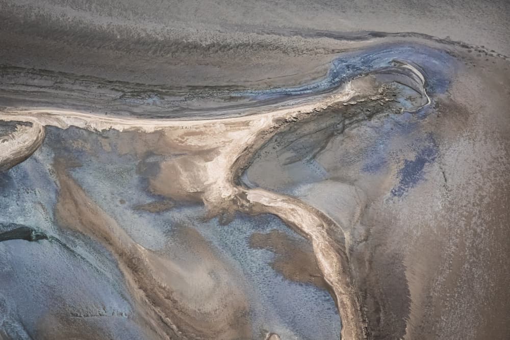 Earthy Blue Flow by Robert Bolton — canvas wall art