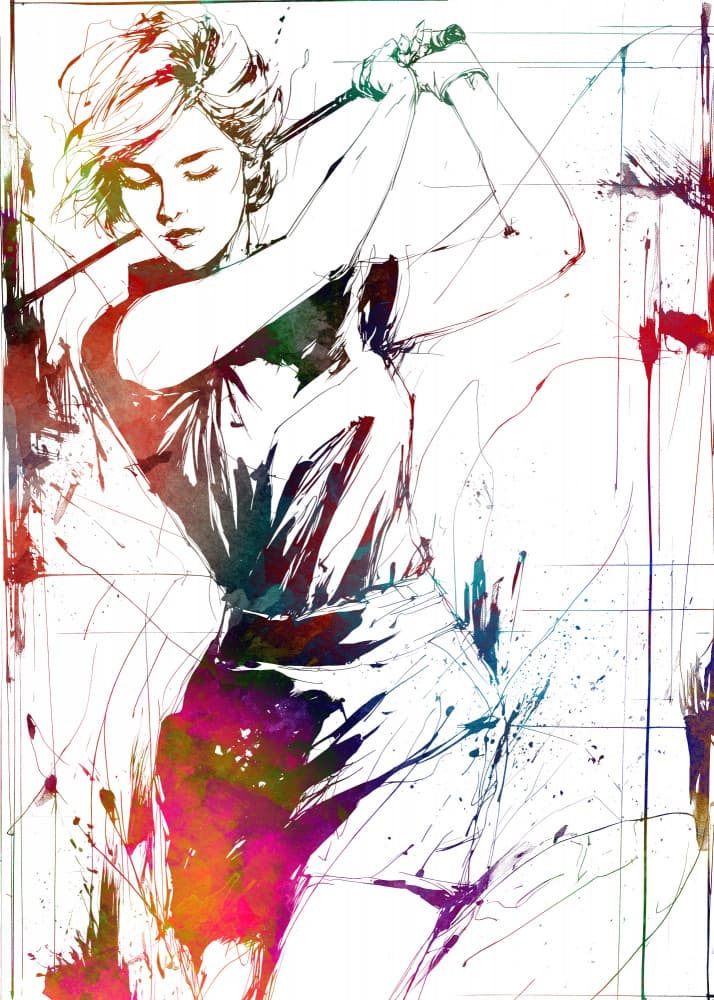 Dynamic Golf Swing by Justyna Jaszke — canvas wall art